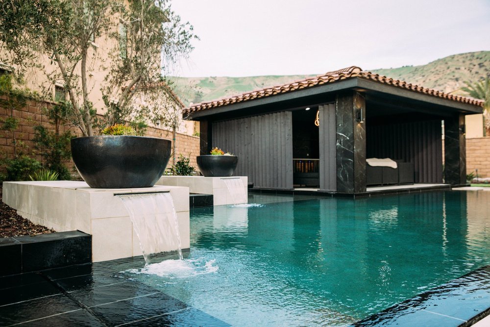 Coastal Infinity Pool with Spa